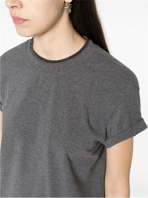 T-shirt con dettaglio Monile BRUNELLO CUCINELLI | M0T18BD200CV563